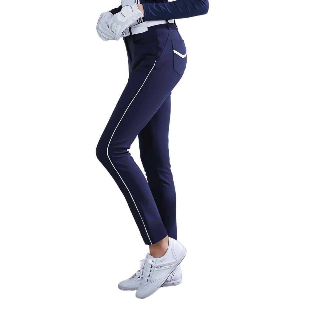 GoPlayer女彈性高爾夫長褲(藏青)