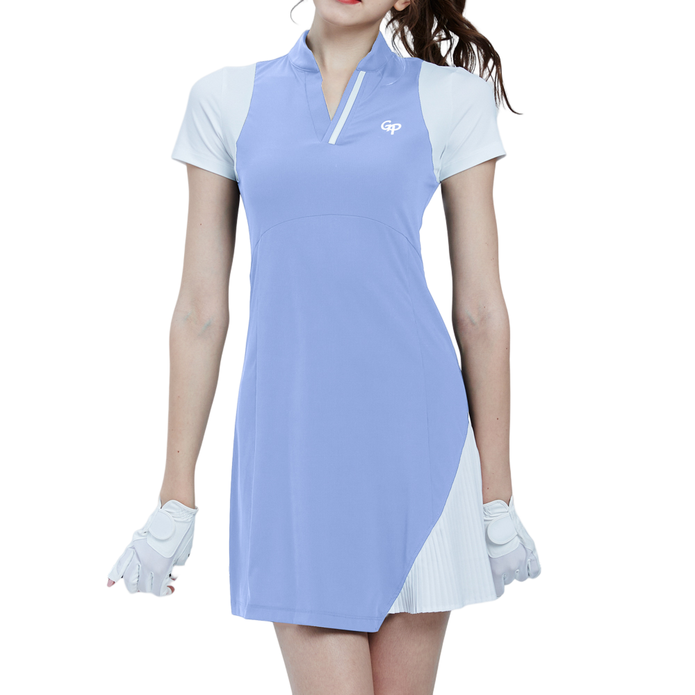 GoPlayer女高爾夫連身衣裙(藍紫)