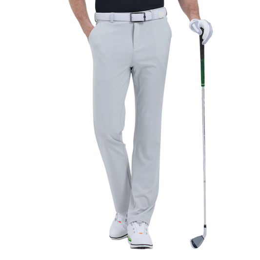 GoPlayer men's punched and breathable golf trousers (light gray)