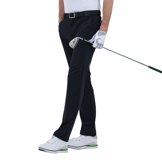 GoPlayer Men's Perforated Breathable Golf Trousers (Black)