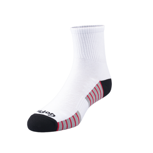 GoPlayer Men's Fine Needle Bamboo Charcoal Ankle Sports Socks (White)