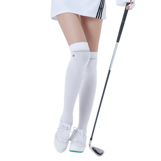 GoPlayer Women's Golf Knee Socks (Silver)