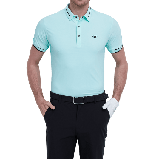 GoPlayer Men's Lightweight Super Elastic Short Sleeve Top (Light Green)