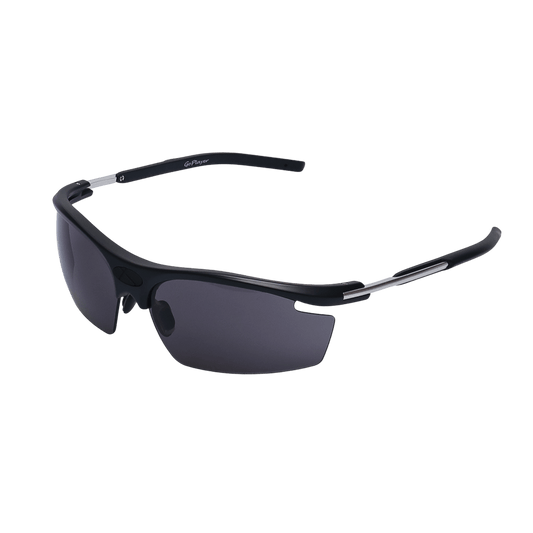 GoPlayer Lightweight Sunglasses (Sand Black Frame Gray Lenses)
