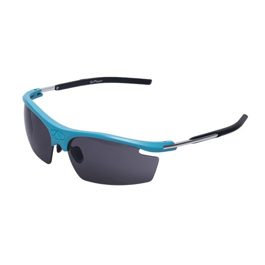 GoPlayer Lightweight Sunglasses (Light Blue Frame Gray Lenses)