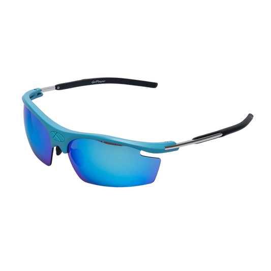 GoPlayer Lightweight Sunglasses (Light Blue Frame with Blue Lenses)