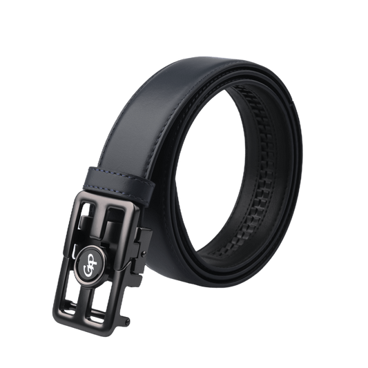 GoPlayer automatic slide buckle leather belt (black)