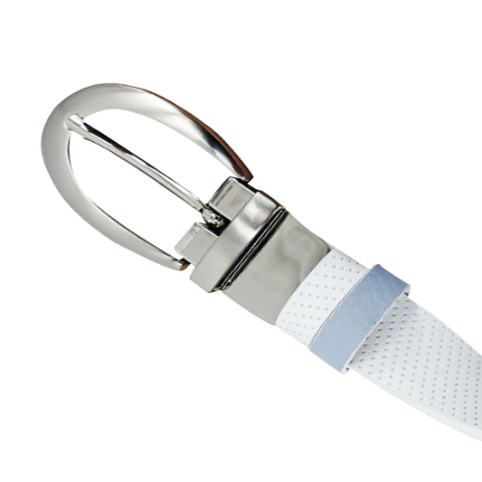 GP women's 25mm double-sided buckle belt (white/light blue)
