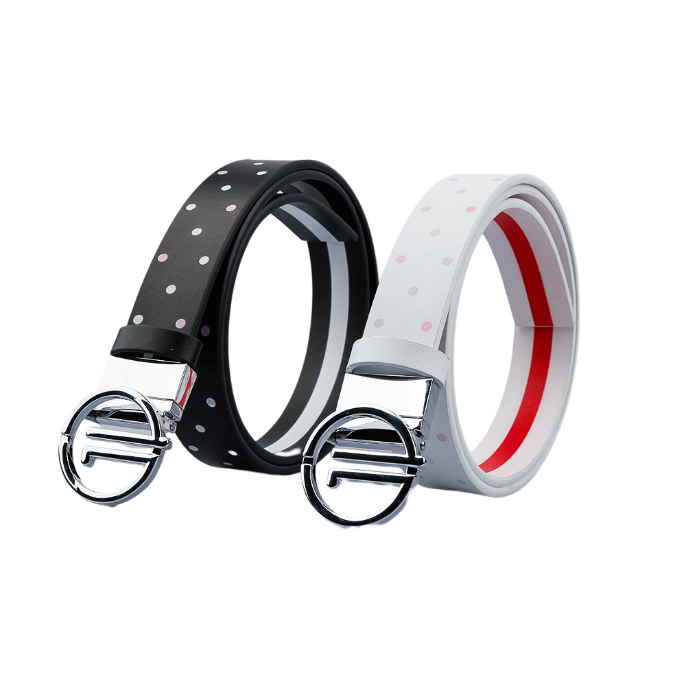 GoPlayer women's double-sided sliding buckle belt (28mm white color)