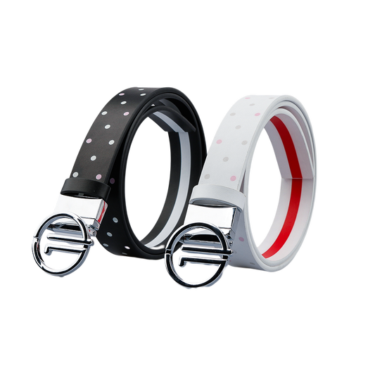 GoPlayer women's double-sided sliding buckle belt (28mm white color)