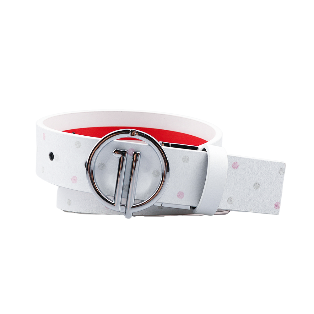 GoPlayer women's double-sided sliding buckle belt (28mm white color)