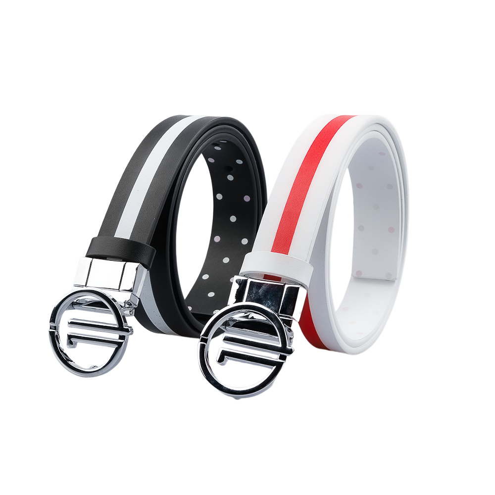 GoPlayer women's double-sided sliding buckle belt (28mm white color)