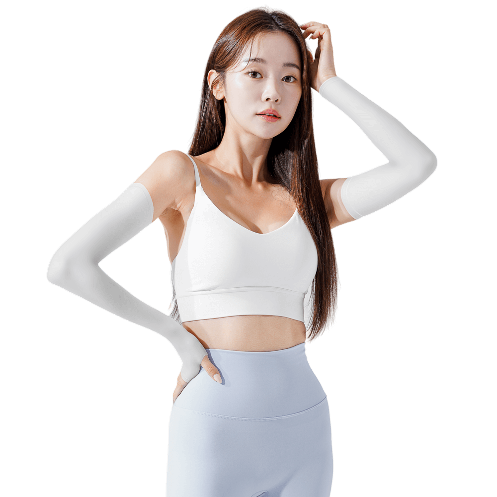 GoPlayer女涼感防曬袖套(白)