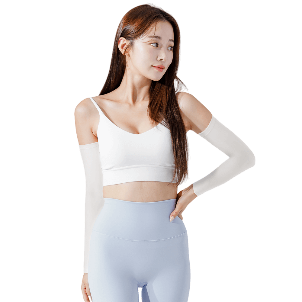 GoPlayer女涼感防曬袖套(白)