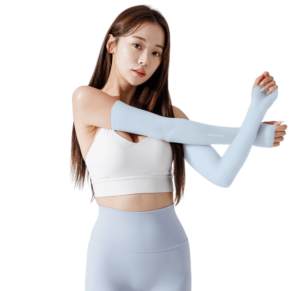 GoPlayer女涼感防曬袖套(淺藍)