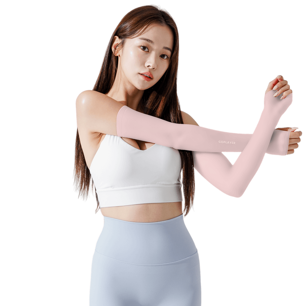 GoPlayer女涼感防曬袖套(粉紅)
