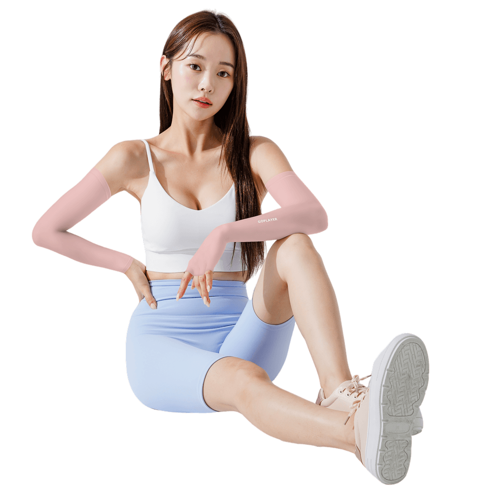 GoPlayer女涼感防曬袖套(粉紅)