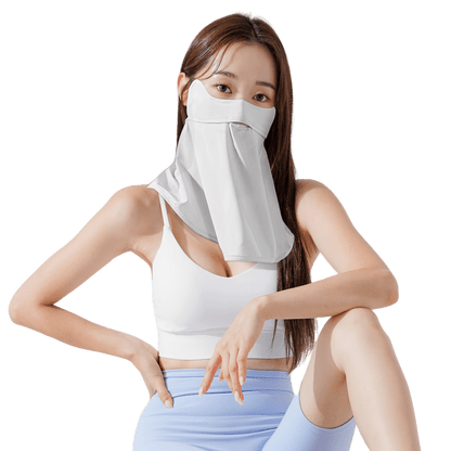 GoPlayer女涼感防曬面罩(淺灰)