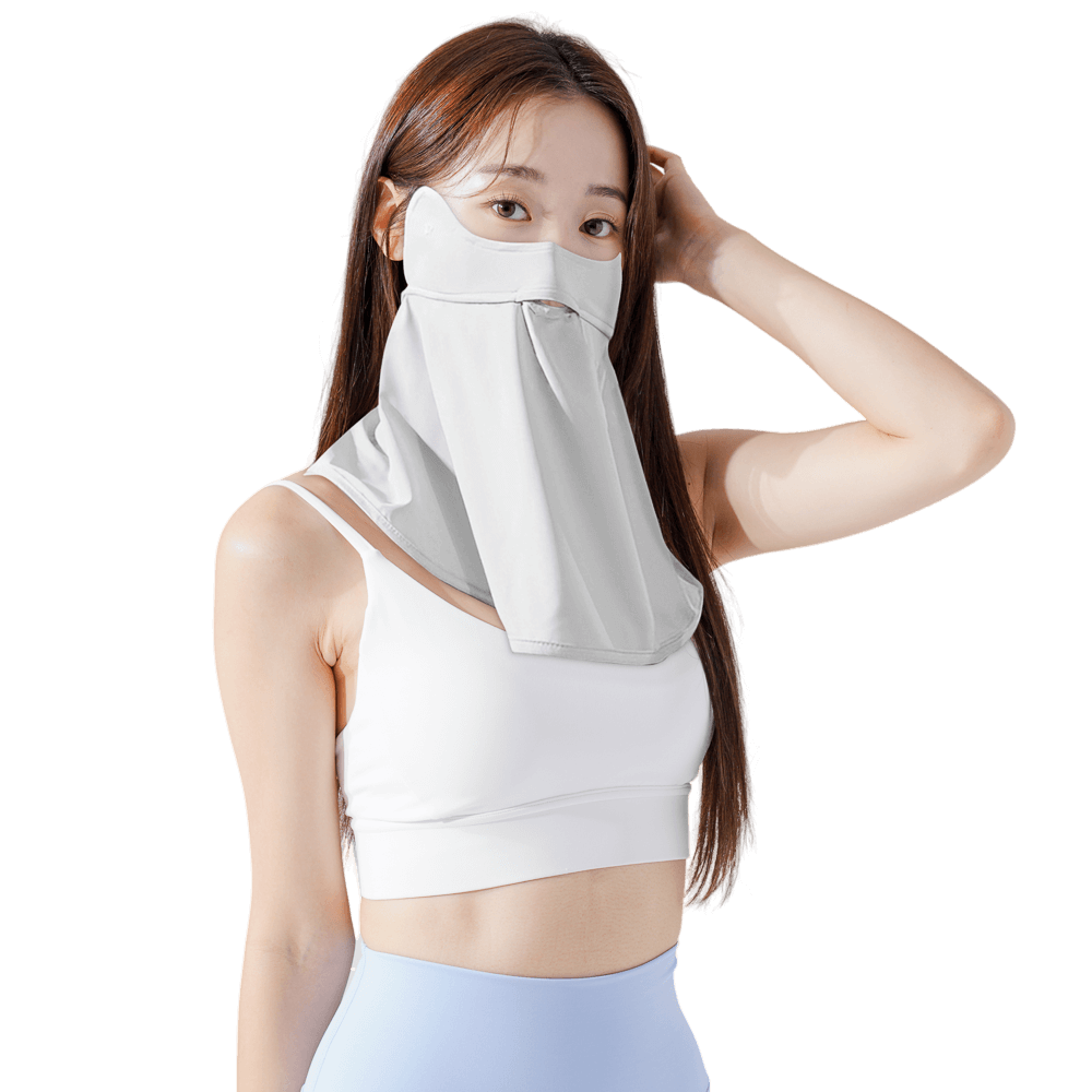 GoPlayer女涼感防曬面罩(淺灰)
