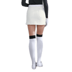 GoPlayer女彈性腰高爾夫褲裙(米白)