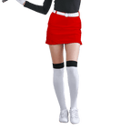 GoPlayer女彈性腰高爾夫褲裙(紅)