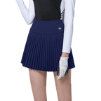 GoPlayer Women's Elastic Golf Pants Skirt (Dark Blue)