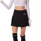 GoPlayer女高爾夫彈性腰百褶裙(黑)