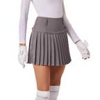 GoPlayer女高爾夫彈性腰百褶裙(灰)