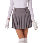 GoPlayer女高爾夫彈性腰百褶裙(灰)
