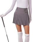 GoPlayer女高爾夫彈性腰百褶裙(灰)