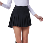 GoPlayer女彈性高腰百褶裙(黑)