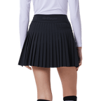 GoPlayer女彈性高腰百褶裙(黑)