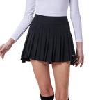 GoPlayer女彈性高腰百褶裙(黑)