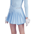 GoPlayer女高爾夫假兩件式百褶褲裙(淺藍)