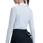 GoPlayer女高爾夫長袖防曬袖套衣(白)
