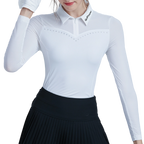 GoPlayer女高爾夫長袖防曬袖套衣(白)