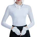 GoPlayer女高爾夫長袖防曬袖套衣(白)
