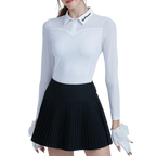 GoPlayer女高爾夫長袖防曬袖套衣(白)