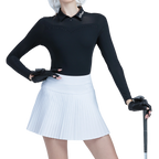 GoPlayer女高爾夫長袖防曬袖套衣(黑)