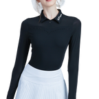 GoPlayer女高爾夫長袖防曬袖套衣(黑)