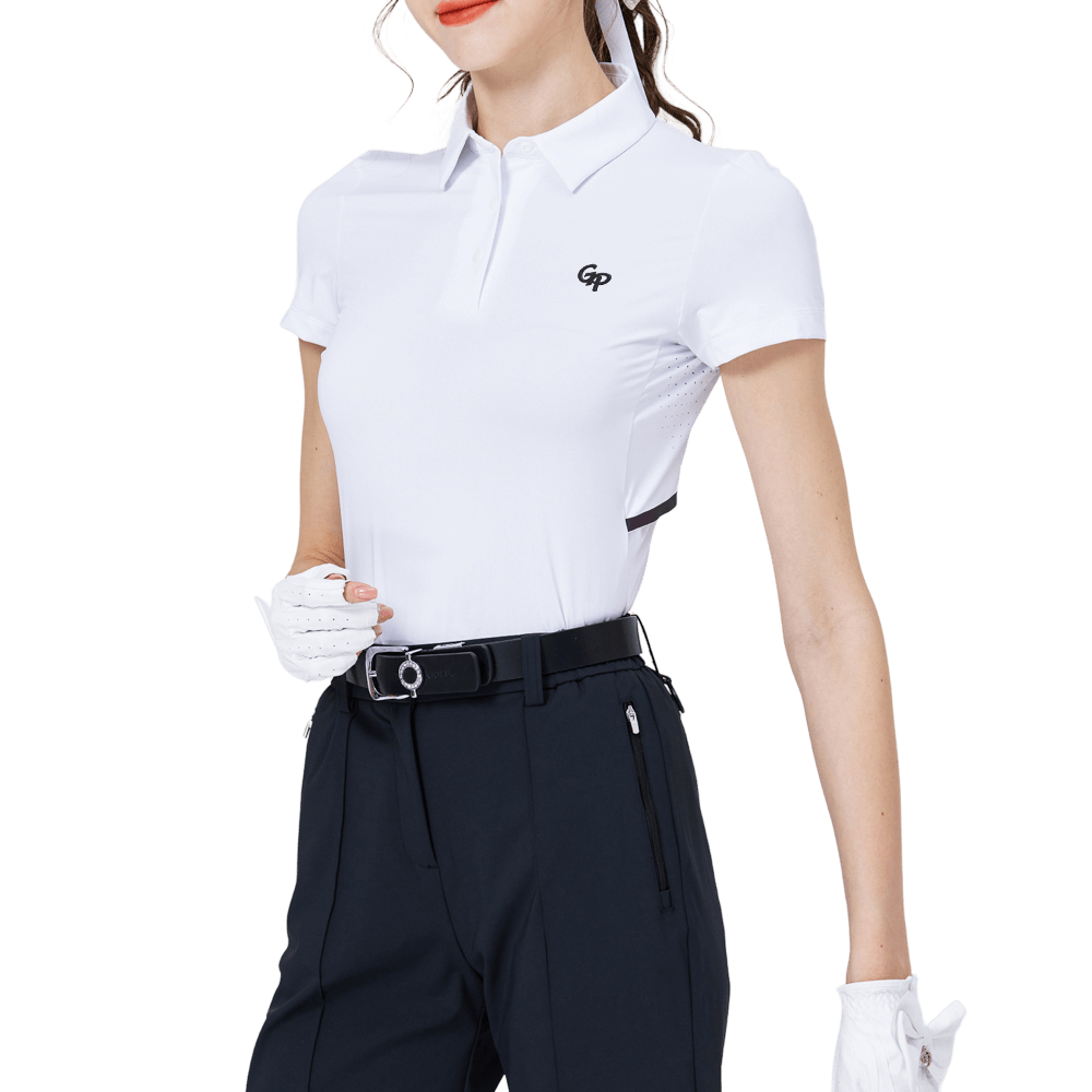 GoPlayer レディース クール＆通気性 半袖Tシャツ (ホワイト)