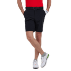 GoPlayer男沖孔透氣高爾夫短褲(黑)