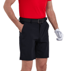 GoPlayer男沖孔透氣高爾夫短褲(黑)