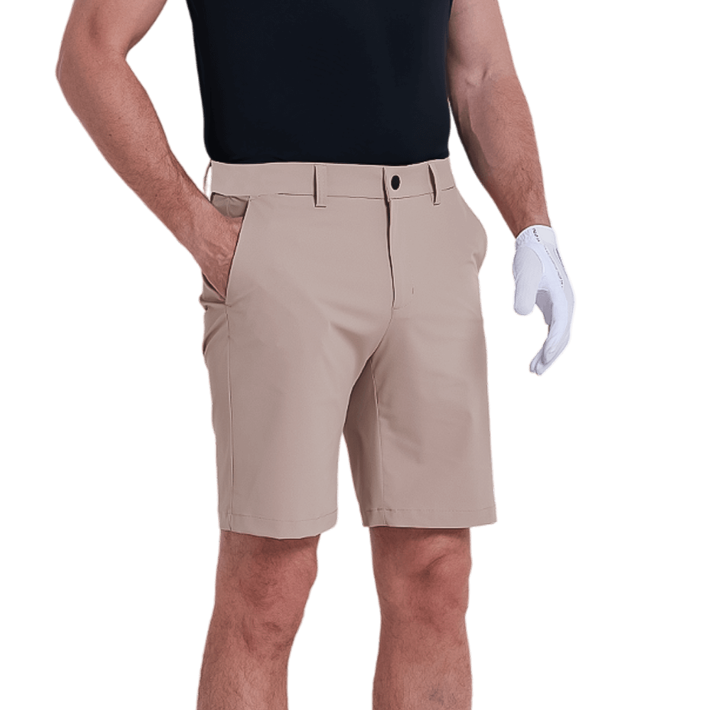 GoPlayer男沖孔彈性高爾夫短褲(卡其)2025