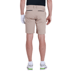 GoPlayer男沖孔彈性高爾夫短褲(卡其)2025