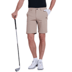 GoPlayer男沖孔彈性高爾夫短褲(卡其)2025