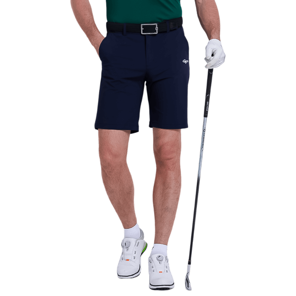 GoPlayer男沖孔彈性高爾夫短褲(藏青)