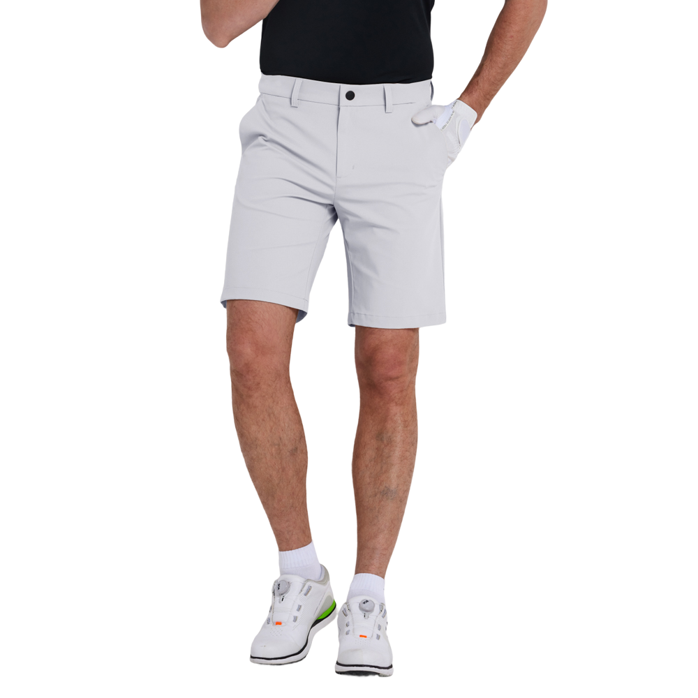 GoPlayer彈性腰圍快乾高爾夫短褲(白)