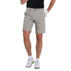 GoPlayer男彈性腰高爾夫短褲(淺灰)