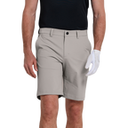 GoPlayer男彈性腰高爾夫短褲(淺灰)